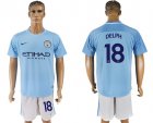 2017-18 Manchester City 18 DELPH Home Soccer Jersey