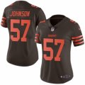 Womens Nike Cleveland Browns #57 Cam Johnson Limited Brown Rush NFL Jersey
