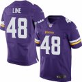 Mens Nike Minnesota Vikings #48 Zach Line Elite Purple Team Color NFL Jersey