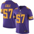 Mens Nike Minnesota Vikings #57 Audie Cole Limited Purple Rush NFL Jersey