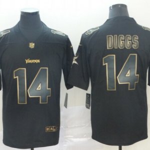 Nike Vikings #14 Stefon Diggs Black Gold Vapor Untouchable Limited