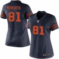Womens Nike Chicago Bears #81 Cameron Meredith Limited Navy Blue 1940s Throwback Alternate NFL Jersey
