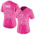 Nike Bears #52 Khalil Mack Pink Women Color Rush Limited Jersey