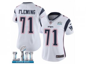 Women Nike New England Patriots #71 Cameron Fleming White Vapor Untouchable Limited Player Super Bowl LII NFL Jersey