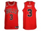 Nike NBA Chicago Bulls #3 Dwyane Wade Jersey 2017-18 New Season Red Jersey
