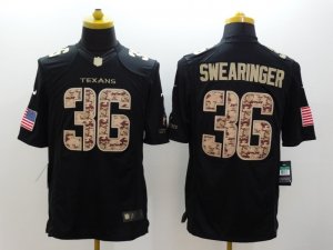 Nike Houston Texans #36 D.J. Swearinger Black Salute to Service Jerseys(Limited)