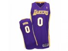 Men Adidas Los Angeles Lakers #0 Kyle Kuzma Authentic Purple Road NBA Jersey