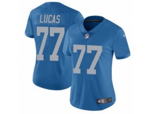 Women Nike Detroit Lions #77 Cornelius Lucas Vapor Untouchable Limited Blue Alternate NFL Jersey