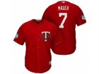 Mens Minnesota Twins #7 Joe Mauer 2017 Spring Training Cool Base Stitched MLB Jersey