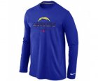 Nike San Diego Charger Critical Victory Long Sleeve T-Shirt Blue