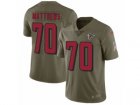 Men Nike Atlanta Falcons #70 Jake Matthews Limited Olive 2017 Salute to Service NFL Jersey