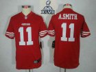 2013 Super Bowl XLVII Youth NEW NFL San Francisco 49ers 11 Alex Smith Red(Youth Limited)