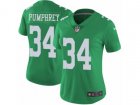 Women Nike Philadelphia Eagles #34 Donnel Pumphrey Limited Green Rush NFL Jersey