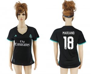 2017-18 Real Madrid 15 MARIANO Away Women Soccer Jersey