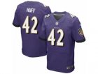 Mens Nike Baltimore Ravens #42 Marqueston Huff Elite Purple Team Color NFL Jersey