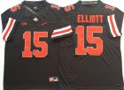 Ohio State Buckeyes #15 Ezekiel Elliott Black Shadow Nike College Football Jersey