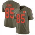 Nike Browns #85 David Njoku Olive Salute To Service Limited Jersey