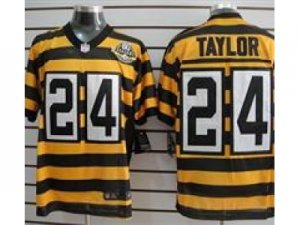 Nike NFL Pittsburgh Steelers #24 Taylor Yellow 80TH Throwback Elite jerseys