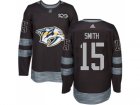 Men Adidas Nashville Predators #15 Craig Smith Black 1917-2017 100th Anniversary Stitched NHL Jersey
