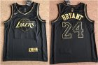 Lakers #24 Kobe Bryant Black Gold Nike Swingman Jersey