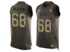 Mens Nike New York Jets #68 Kelvin Beachum Limited Green Salute to Service Tank Top NFL Jersey