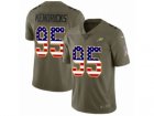 Men Nike Philadelphia Eagles #95 Mychal Kendricks Limited Olive USA Flag 2017 Salute to Service NFL Jersey