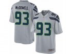 Mens Nike Seattle Seahawks #93 Malik McDowell Limited Grey Alternate NFL Jersey