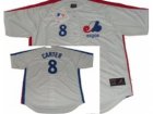 MLB Montreal Expos #8 Carter White Throwback Jersey