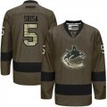 Vancouver Canucks #5 Luca Sbisa Green Salute to Service Stitched NHL Jersey