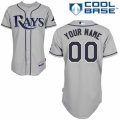 Youth Majestic Tampa Bay Rays Customized Authentic Grey Road Cool Base MLB Jersey