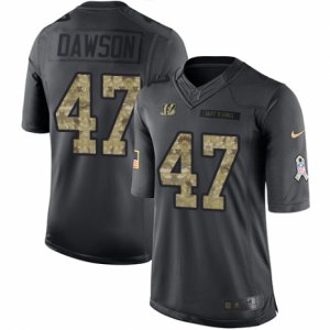 Mens Nike Cincinnati Bengals #47 Paul Dawson Limited Black 2016 Salute to Service NFL Jersey