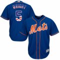 Mens Majestic New York Mets #5 David Wright Authentic Royal Blue USA Flag Fashion MLB Jersey