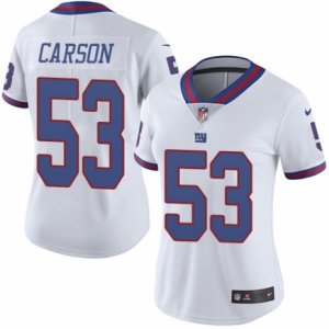 Women\'s Nike New York Giants #53 Harry Carson Limited White Rush NFL Jersey