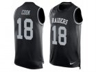 Mens Nike Oakland Raiders #18 Connor Cook Limited Black Player Name & Number Tank Top NFL Jersey