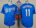 Kansas City Royals #11 Jeremy Guthrie Light Blue Alternate Cool Base W 2015 World Series Patch Stitched MLB Jersey