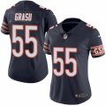 Women's Nike Chicago Bears #55 Hroniss Grasu Limited Navy Blue Rush NFL Jersey