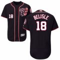 Mens Majestic Washington Nationals #18 Matt Belisle Navy Blue Flexbase Authentic Collection MLB Jersey