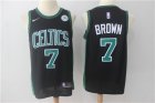 Celtics #7 Jaylen Brown Black Nike Swingman Jersey