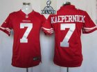 2013 Super Bowl XLVII NEW San Francisco 49ers 7 Colin Kaepernick Red Jerseys (Game)