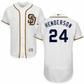 Men's Majestic San Diego Padres #24 Rickey Henderson White Flexbase Authentic Collection MLB Jersey