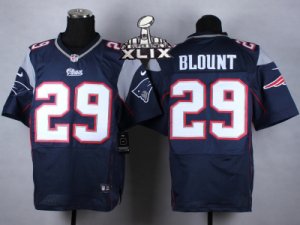 2015 Super Bowl XLIX Nike New England Patriots #29 LeGarrette Blount Blue Jerseys(Elite)