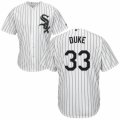 Men's Majestic Chicago White Sox #33 Zach Duke Authentic White Home Cool Base MLB Jersey