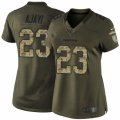 Womens Nike Miami Dolphins #23 Jay Ajayi Limited Green Salute to Service NFL Jersey
