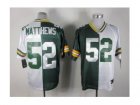 Nike NFL Green Bay Packers #52 Clay Matthews white-green jerseys[Elite split]