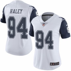 Women\'s Nike Dallas Cowboys #94 Charles Haley Limited White Rush NFL Jersey