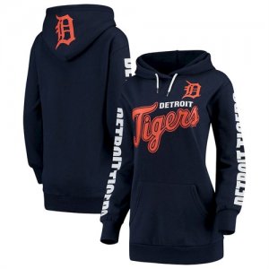Detroit Tigers G III 4Her by Carl Banks Women\'s Extra Innings Pullover Hoodie Navy