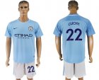 2017-18 Manchester City 22 CLICHY Home Soccer Jersey