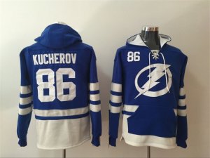 Lightning #86 Nikita Kucherov Blue All Stitched Hooded Sweatshirt