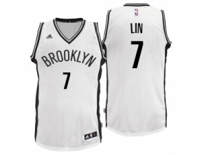 Men Brooklyn Nets #7 Jeremy Lin Home White New Swingman Jersey