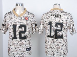 Nike NFL New England Patriots #12 Tom Brady Camo Jerseys(Elite